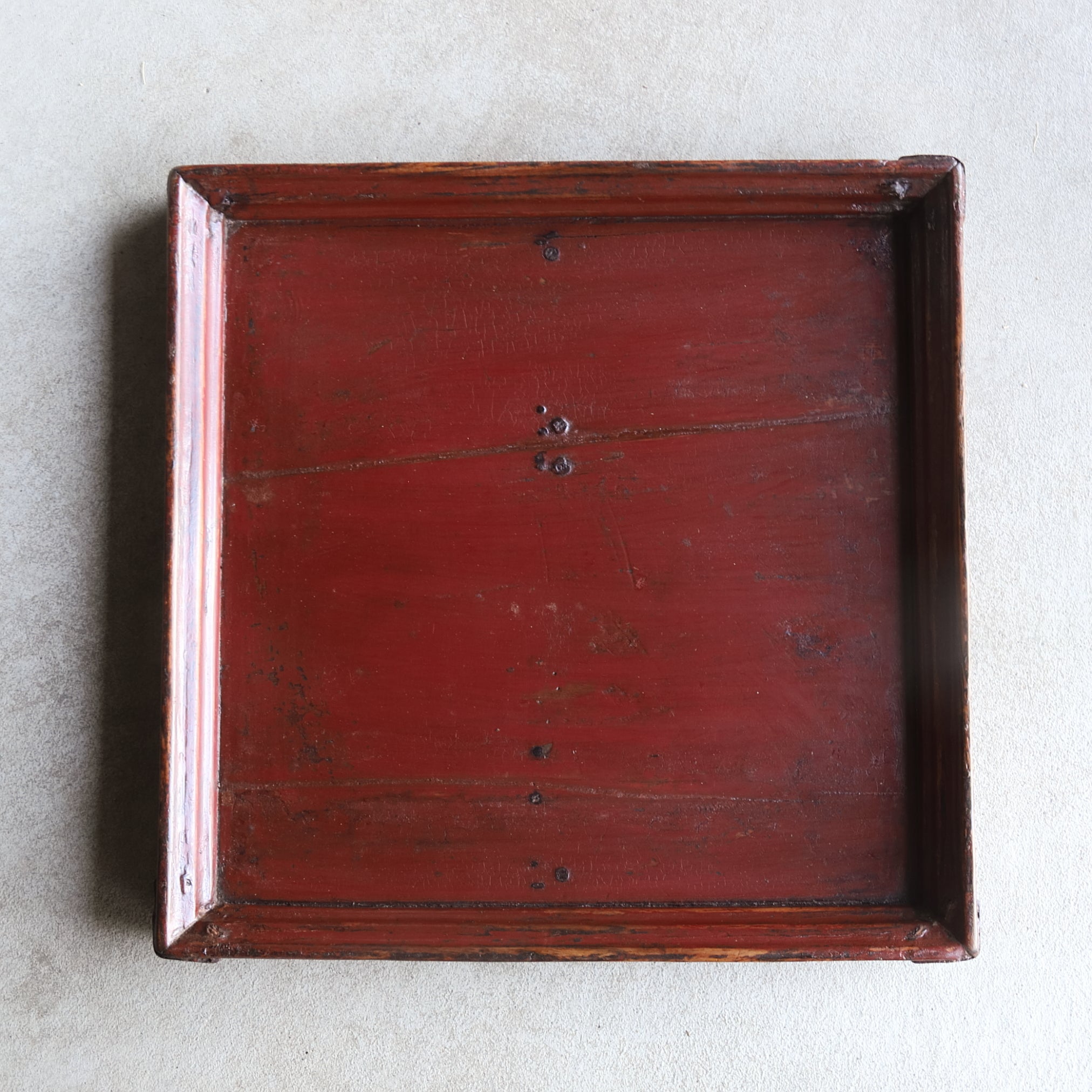 Korean Antique solid wood square tray A Sencha stand Bonsai stand Joseon Dynasty/1392-1897CE