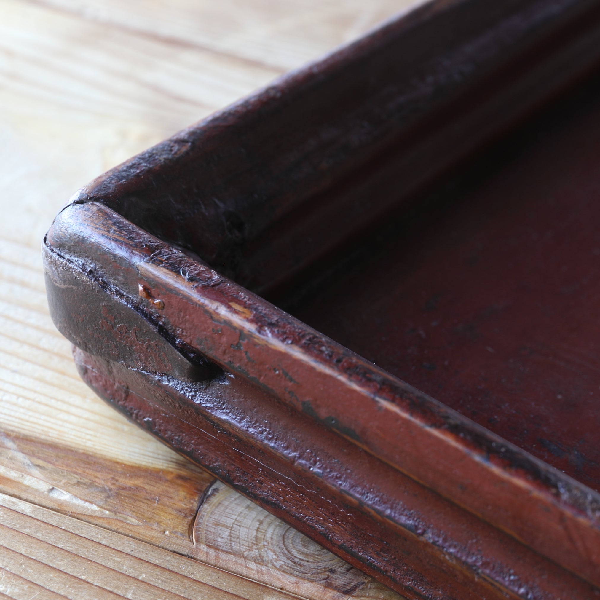 Korean Antique solid wood square tray A Sencha stand Bonsai stand Joseon Dynasty/1392-1897CE