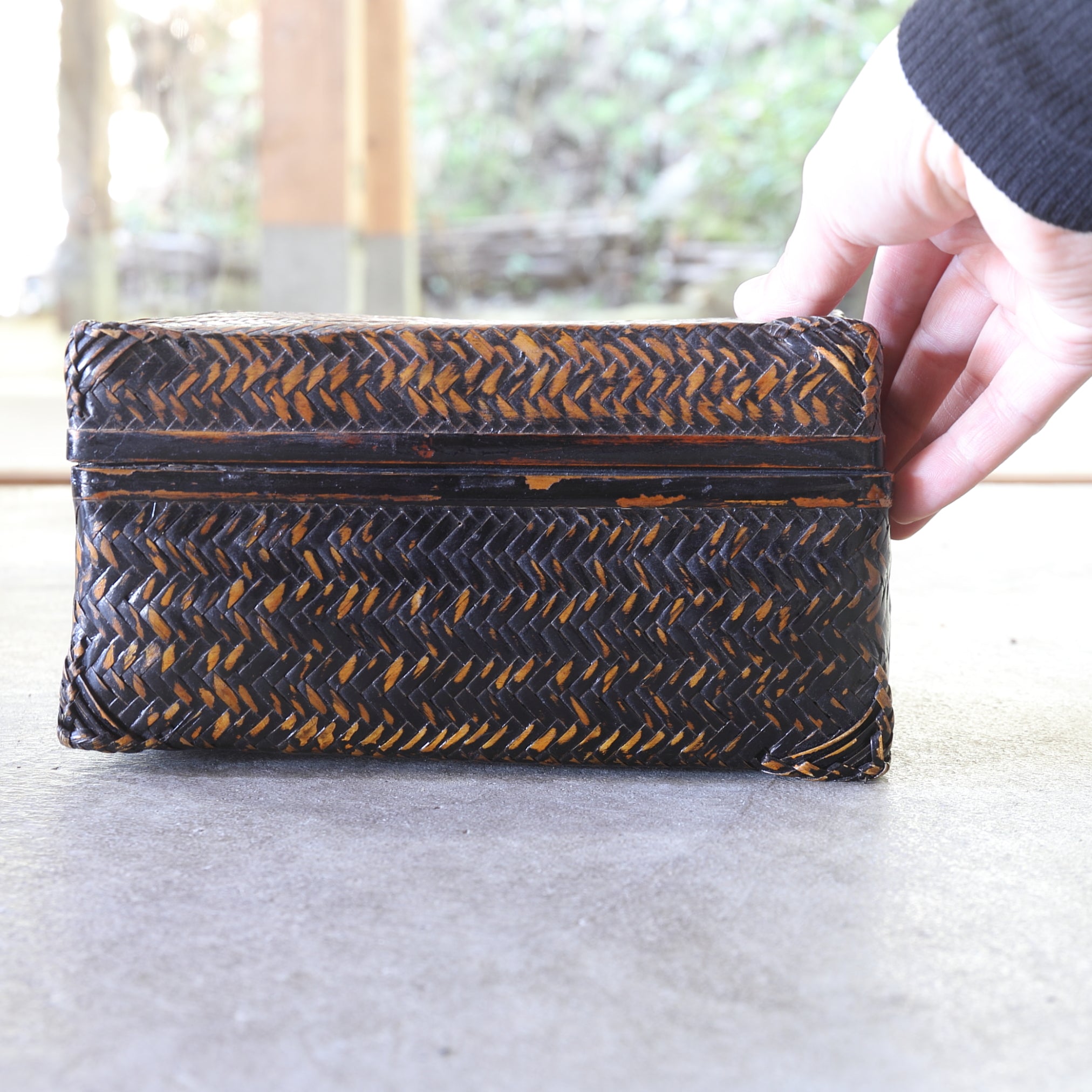 Old bamboo tea utensil box 16th-19th century