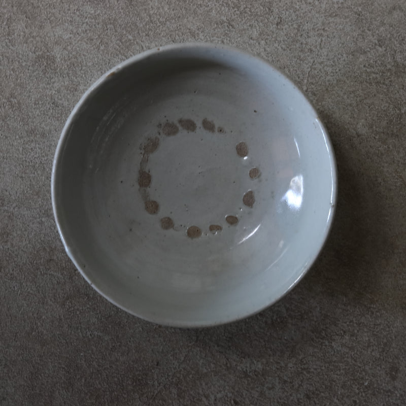 李朝 白磁 白釉 抹茶碗 薄手茶碗 李朝陶器 朝鮮陶器 蔵出し 時代碗 １