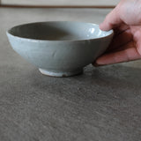 李朝　白磁　白釉　抹茶碗　薄手茶碗　李朝陶器　朝鮮陶器　蔵出し　時代碗　１客