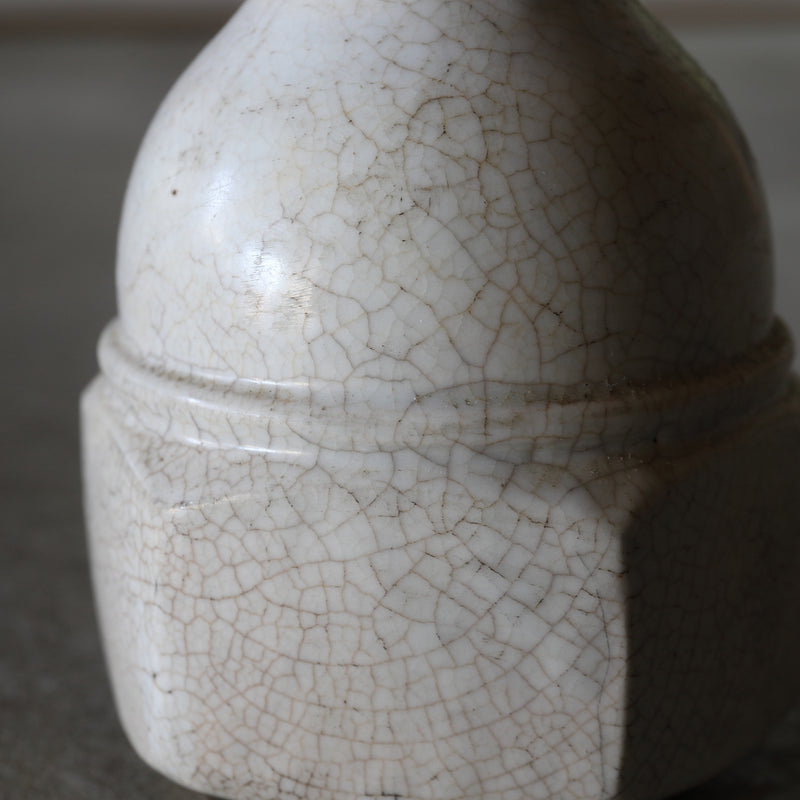 Korean Antique white porcelain chamfered bottle Joseon Dynasty/1392-1897CE