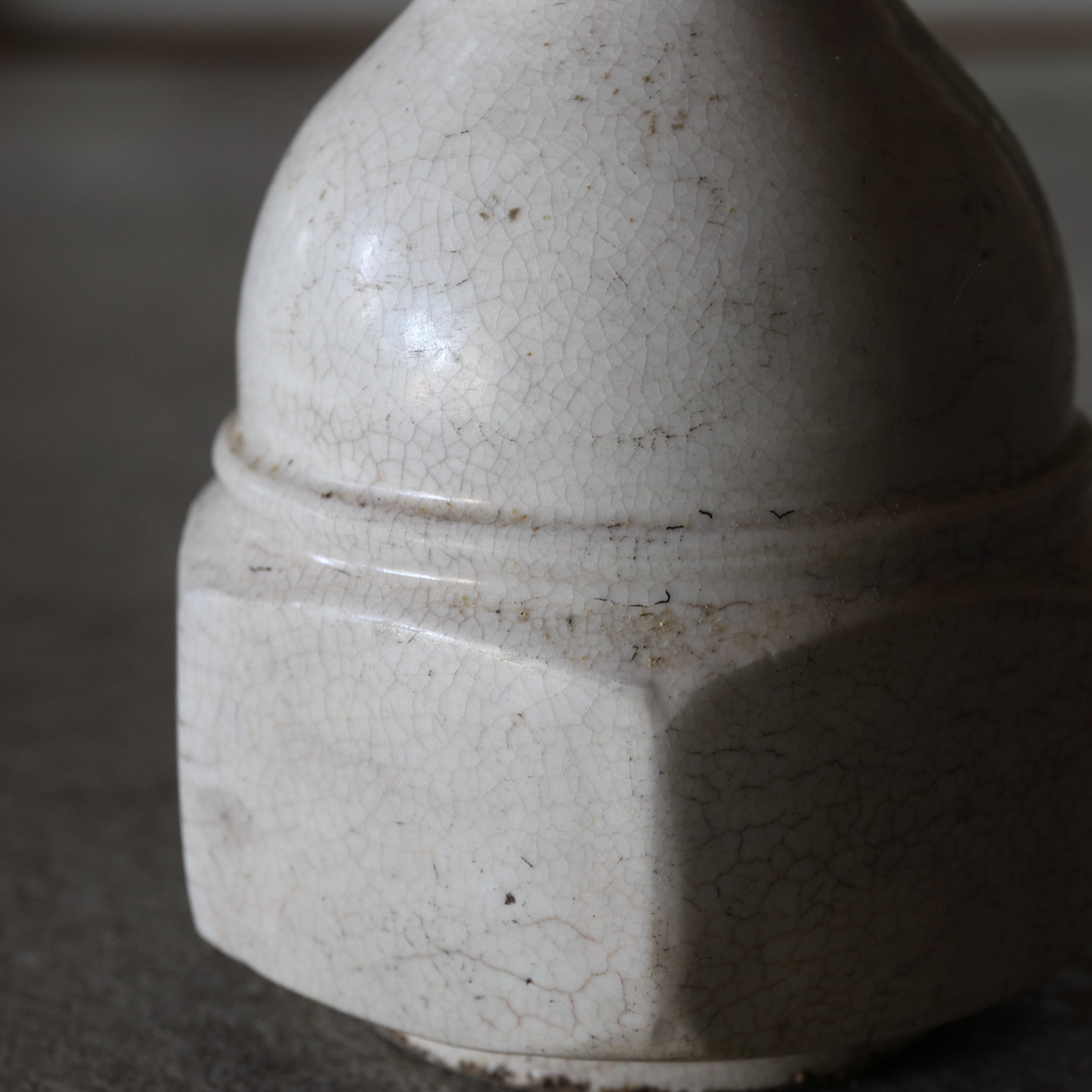 Korean Antique white porcelain chamfered bottle Joseon Dynasty/1392-1897CE